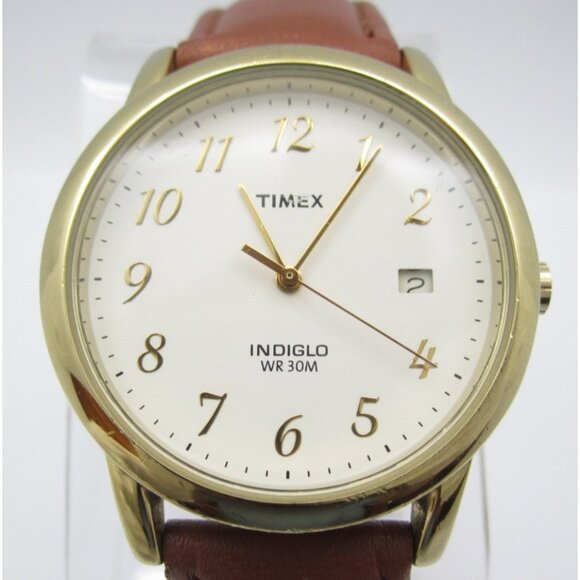 Women Timex Quartz WR Analog 35mm Round Watch (H971) "New Battery" - Picture 1 of 10